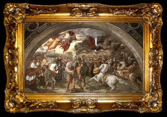 framed  RAFFAELLO Sanzio The Meeting between Leo the Great and Attila, ta009-2